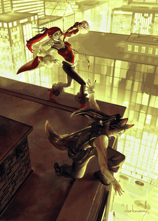 Night patrol with bestie